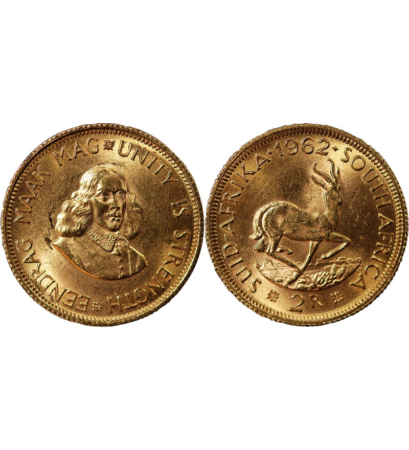 AFRIQUE DU SUD - 2 RAND OR 1962