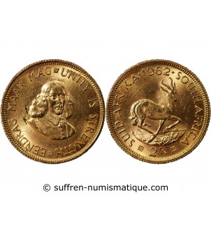 AFRIQUE DU SUD - 2 RAND OR 1962
