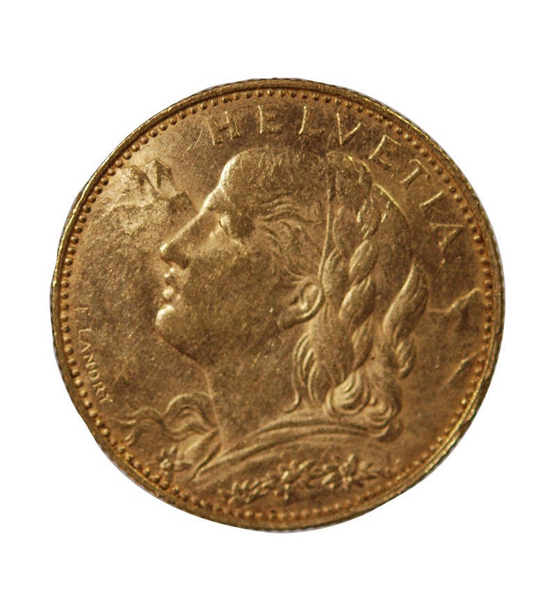 SUISSE, CONFEDERATION HELVETIQUE - 10 FRANCS OR 1915 B