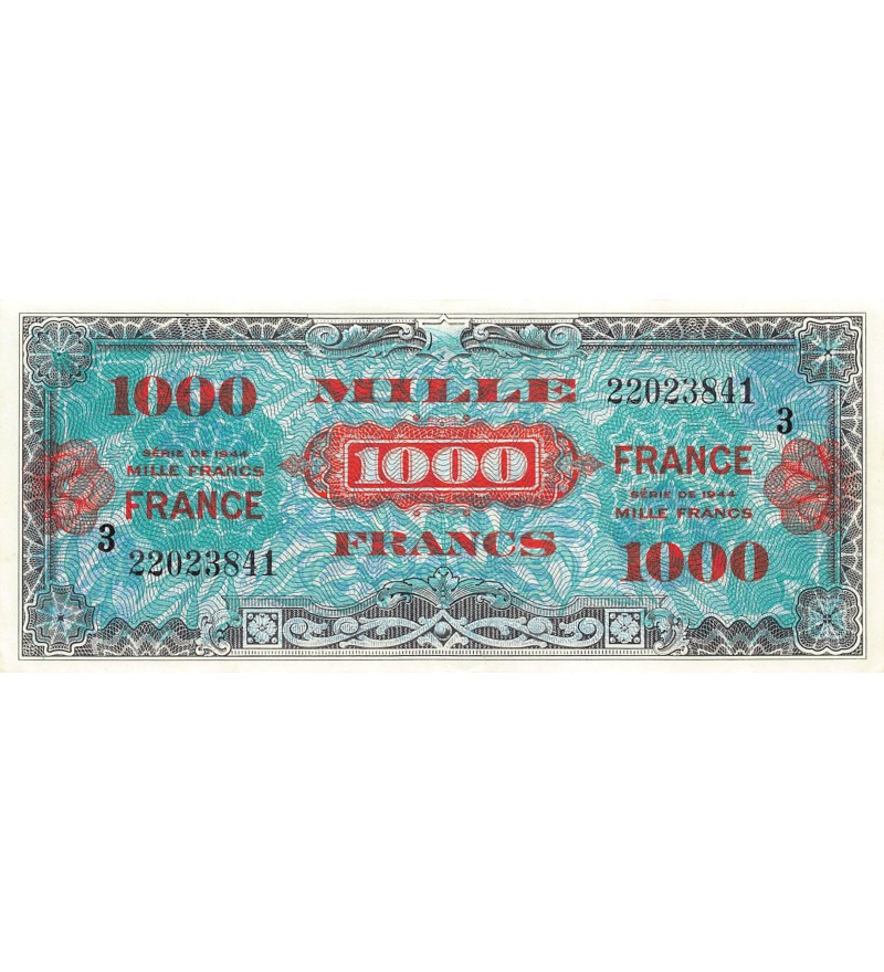IMPRESSION AMERICAINE, FRANCE - 1000 FRANCS 1945 SERIE 3 - PSUP
