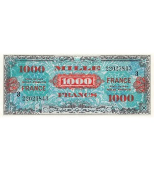 IMPRESSION AMERICAINE, FRANCE - 1000 FRANCS 1945 SERIE 3 - PSUP 2