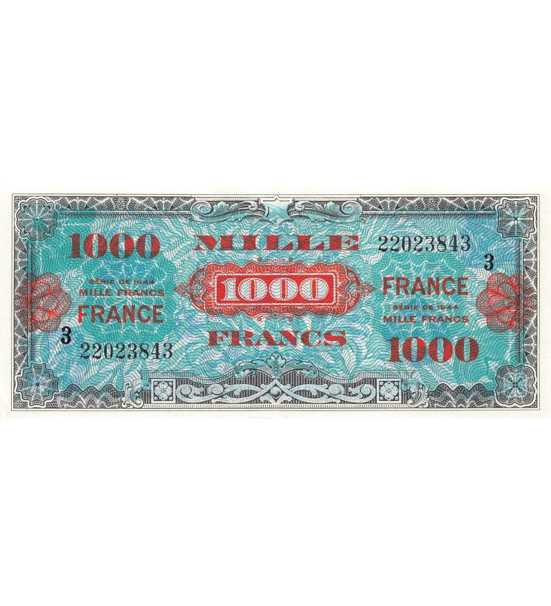 IMPRESSION AMERICAINE, FRANCE - 1000 FRANCS 1945 SERIE 3 - PSUP