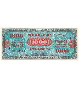 IMPRESSION AMERICAINE, FRANCE - 1000 FRANCS 1945 SERIE 3 - PSUP