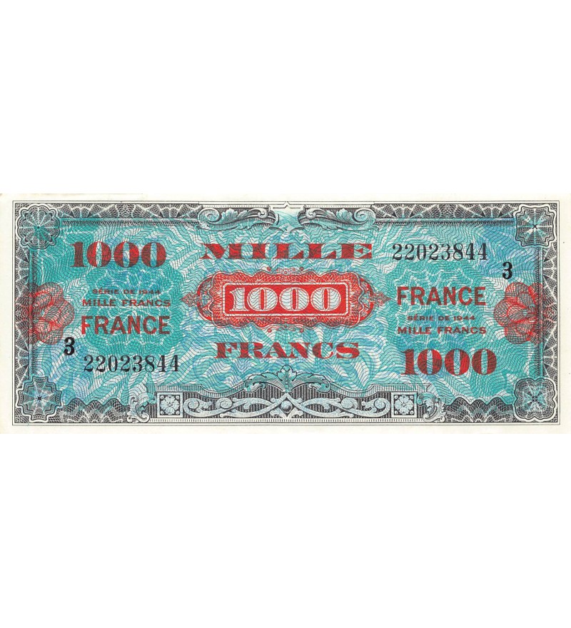 IMPRESSION AMERICAINE, FRANCE - 1000 FRANCS 1945 SERIE 3 - PSUP