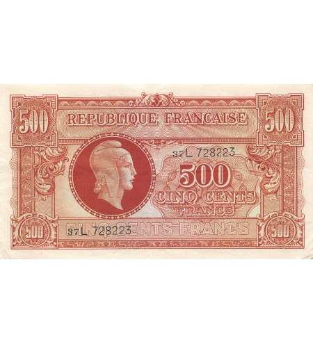 MARIANNE - 500 FRANCS 1945 SÉRIE L - TTB