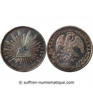 MEXIQUE - 8 REALES ARGENT 1880 Ho Ja