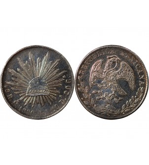 MEXIQUE - 8 REALES ARGENT 1880 Ho Ja 2
