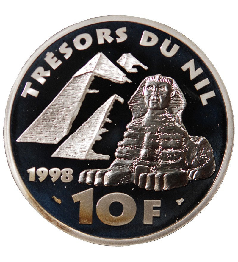 FRANCE, NEFERTITI - 10 FRANCS ARGENT 1998 "Frappe BE"﻿