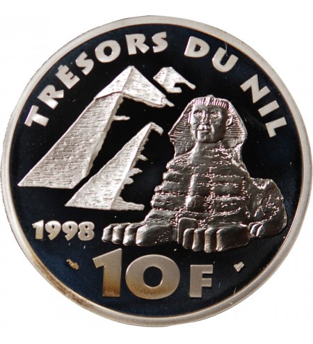 FRANCE, NEFERTITI - 10 FRANCS ARGENT 1998 "Frappe BE"﻿
