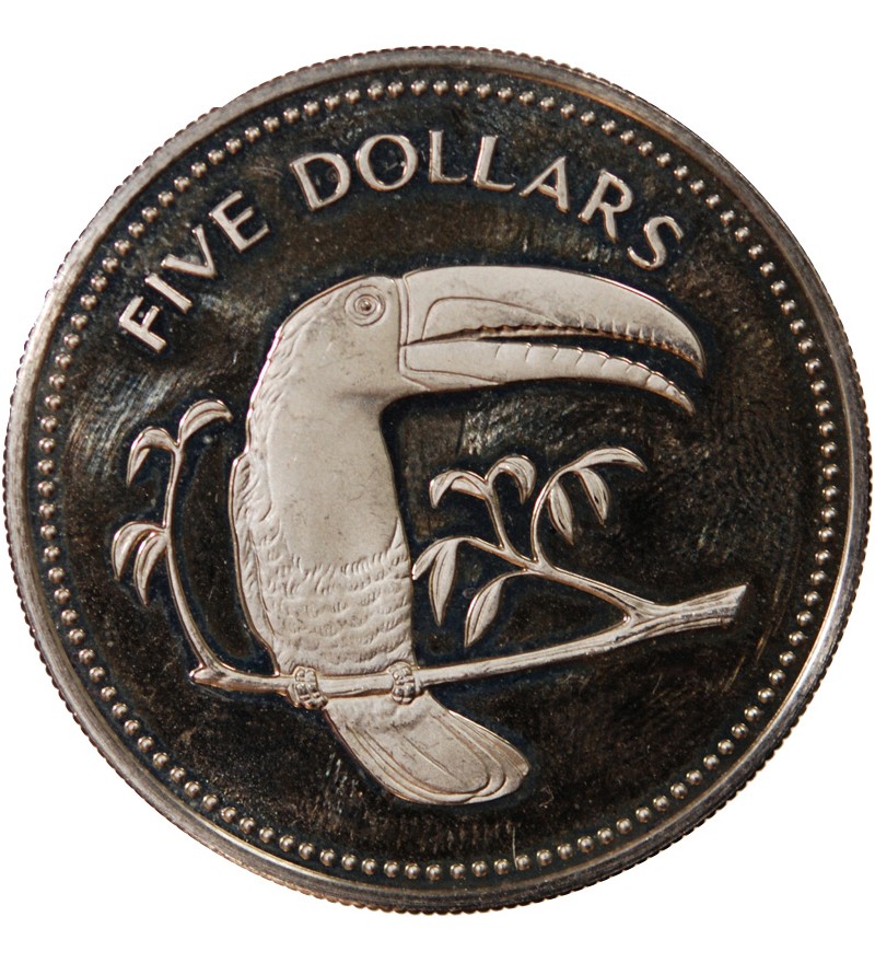 BELIZE, TOUCAN - 5 DOLLARS 1978