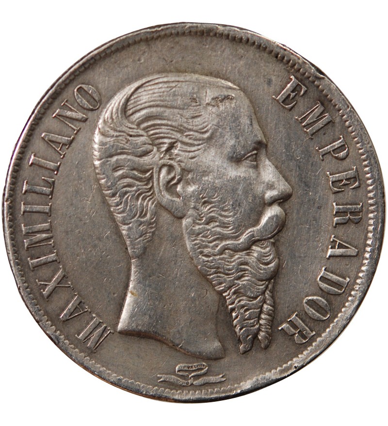 MEXIQUE, MAXIMILIEN - PESO ARGENT 1866 Mo MEXICO
