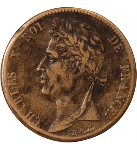 COLONIES FRANCAISES, CHARLES X - 5 CENTIMES 1825 A PARIS