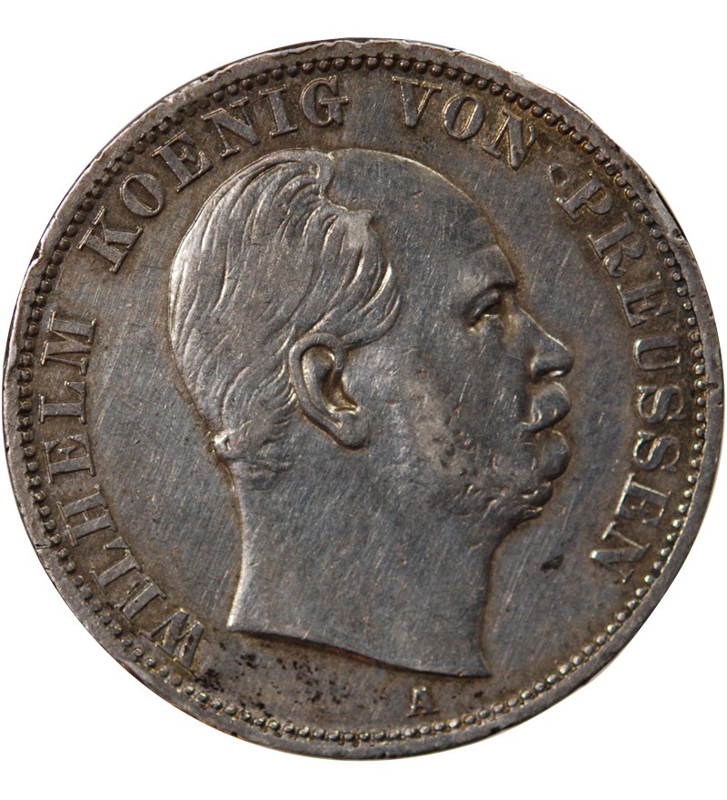 ALLEMAGNE, PRUSSE, WILHELM Ier - THALER ARGENT 1867 A BERLIN
