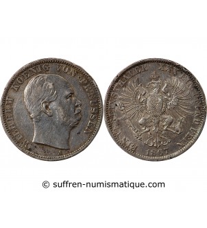 ALLEMAGNE, PRUSSE, WILHELM Ier - THALER ARGENT 1867 A BERLIN