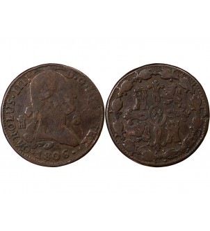 ESPAGNE, CHARLES IV - 8 MARAVEDIS 1806 2
