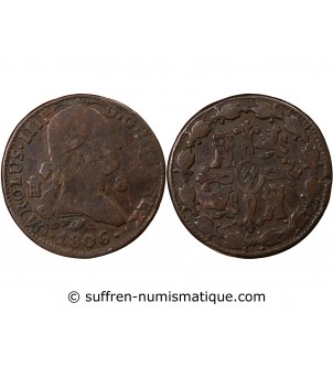 ESPAGNE, CHARLES IV - 8 MARAVEDIS 1806
