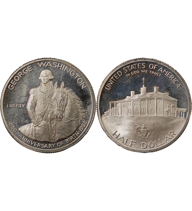 USA, GEORGES WASHINGTON - 1/2 DOLLAR ARGENT 1982 S SAN FRANCISCO