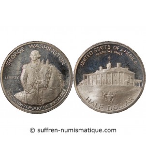 USA, GEORGES WASHINGTON - 1/2 DOLLAR ARGENT 1982 S SAN FRANCISCO