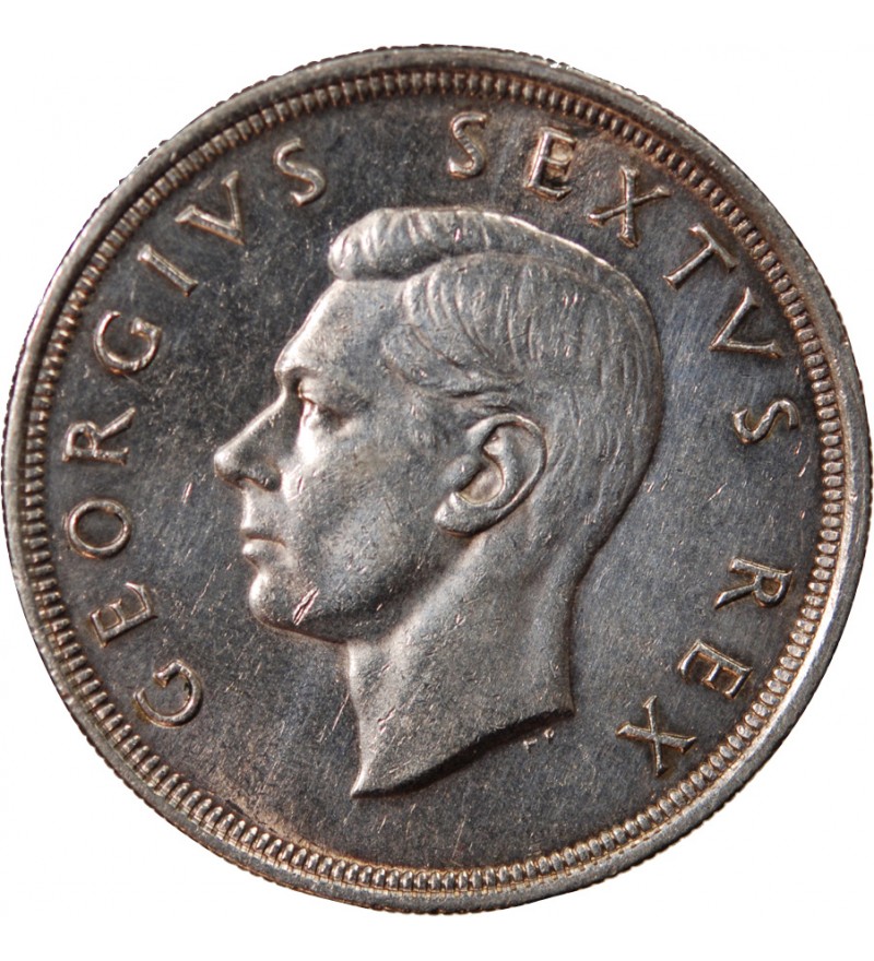 AFRIQUE DU SUD, GEORGES VI - 5 SHILLINGS ARGENT 1949