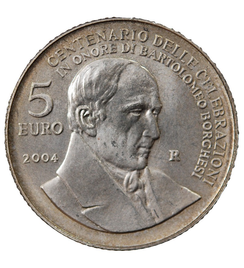 SAINT-MARIN, BARTOLOMEO BORGHESE - 5 EUROS ARGENT 2004