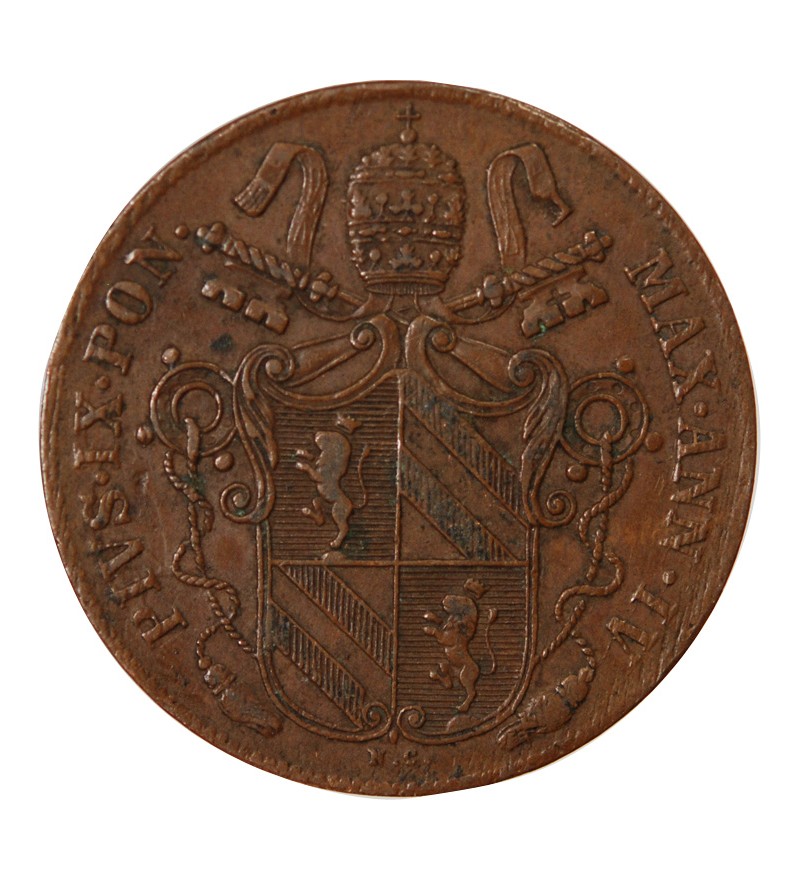 VATICAN, PIE IX - BAIOCCO 1849 ROME