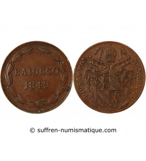 VATICAN, PIE IX - BAIOCCO 1849 ROME