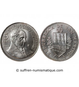 SAINT-MARIN, BARTOLOMEO BORGHESE - 5 EUROS ARGENT 2004