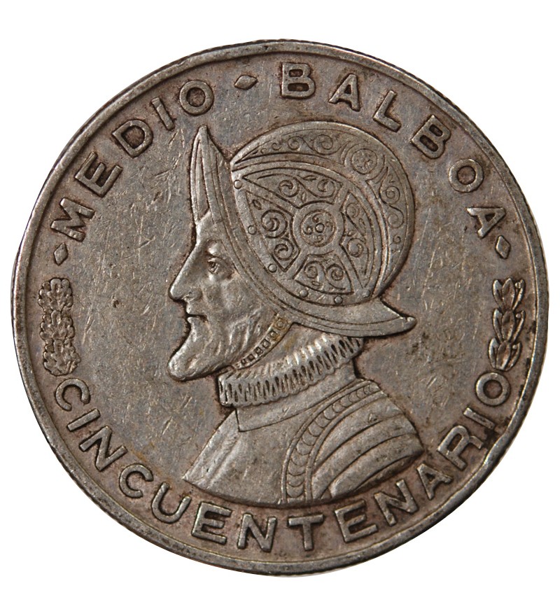 PANAMA - 1/2 BALBOA ARGENT 1953