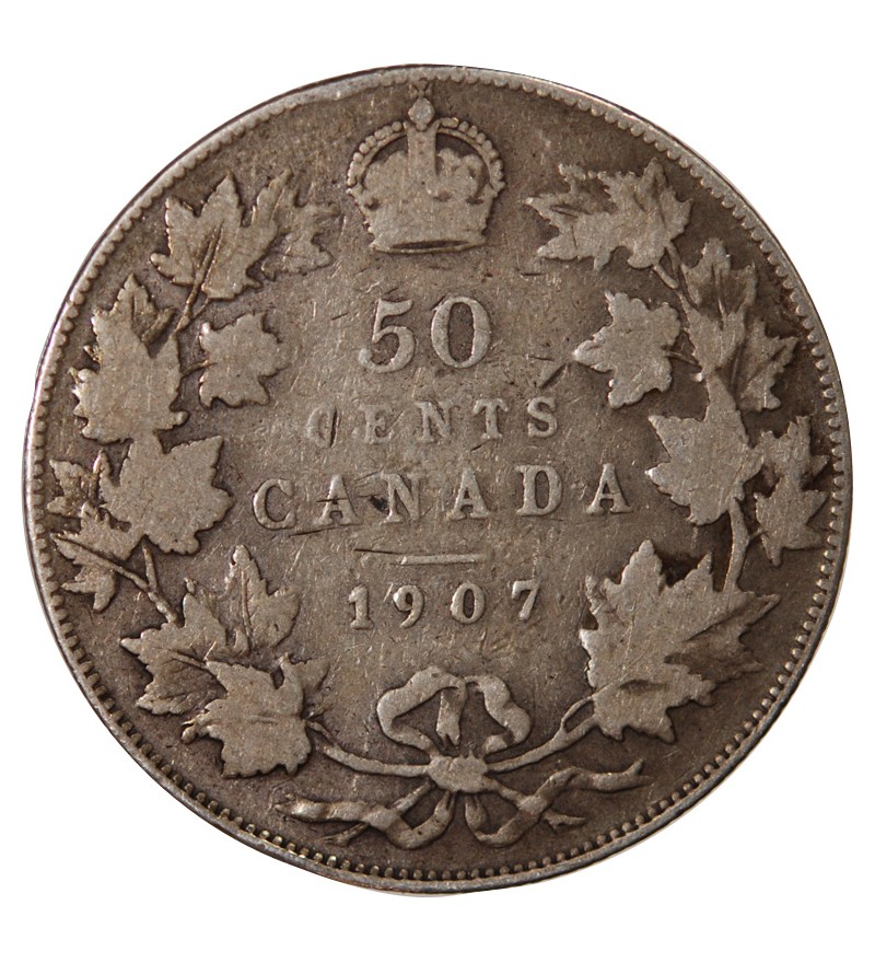 CANADA, EDOUARD VII - 50 CENTS ARGENT 1907
