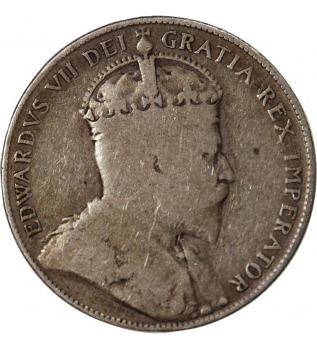 CANADA, EDOUARD VII - 50 CENTS ARGENT 1907