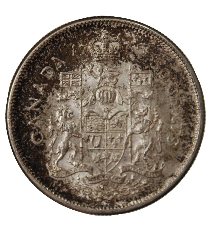 CANADA, ELISABETH II - 50 CENTS ARGENT 1965