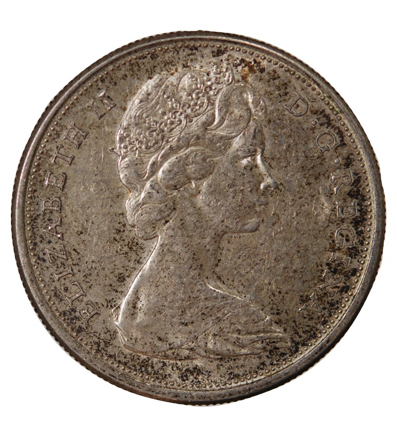 CANADA, ELISABETH II - 50 CENTS ARGENT 1965