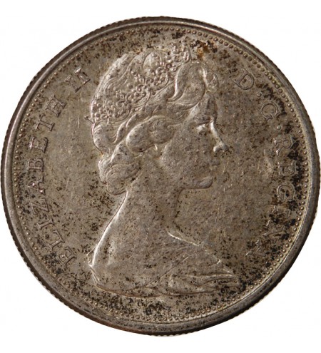 CANADA, ELISABETH II - 50 CENTS ARGENT 1965