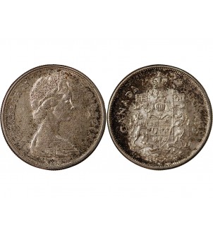 CANADA, ELISABETH II - 50 CENTS ARGENT 1965 2