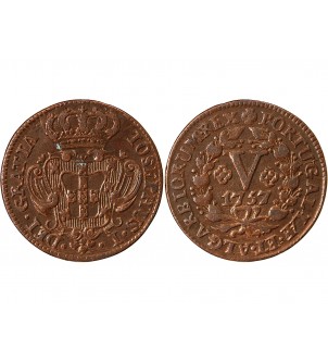 PORTUGAL, JOSEPH Ier - 5 REIS 1757 2