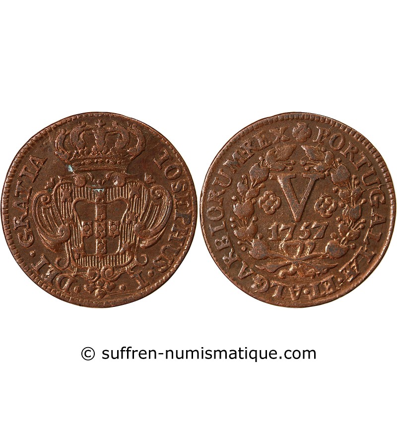 PORTUGAL, JOSEPH Ier - 5 REIS 1757