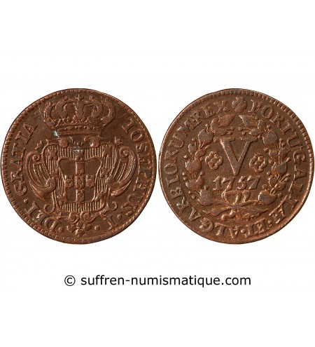PORTUGAL, JOSEPH Ier - 5 REIS 1757