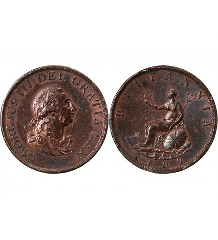 GRANDE-BRETAGNE, GEORGES III - 1/2 PENNY 1799