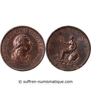 GRANDE-BRETAGNE, GEORGES III - 1/2 PENNY 1799