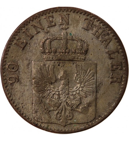 ALLEMAGNE, PRUSSE, WILHELM Ier - 4 PFENNINGE 1863 A BERLIN