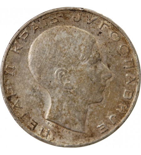 YOUGOSLAVIE, PIERRE II - 50 DINARS ARGENT 1938