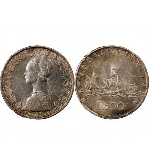 ITALIE - 500 LIRE ARGENT 1959 R ROME 2