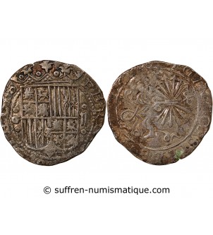 ESPAGNE, FERDINAND II ET ISABELLE - 2 REALES ARGENT 1497 / 1566