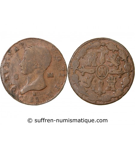 ESPAGNE, JOSEPH BONAPARTE - 8 MARAVEDIS 1813
