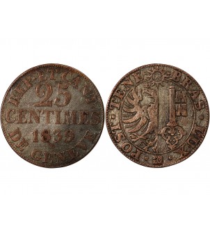 SUISSE, GENÈVE - 5 CENTIMES 1840 2