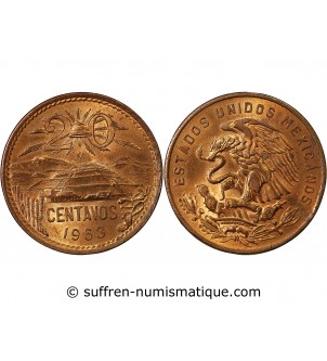 MEXIQUE, PYRAMIDE DE TEOTIHUACAN - 20 CENTAVOS 1963 MEXICO