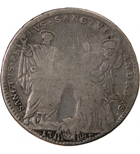 VATICAN, PIE VI - TESTONE ARGENT 1785