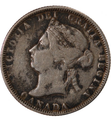 CANADA, VICTORIA - 25 CENTS ARGENT 1883 H HEATON