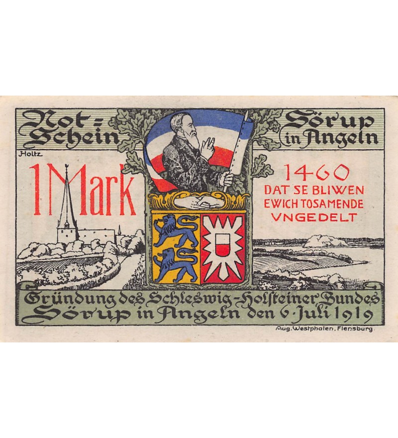 ALLEMAGNE, SÖRUP - 1 MARK 1919