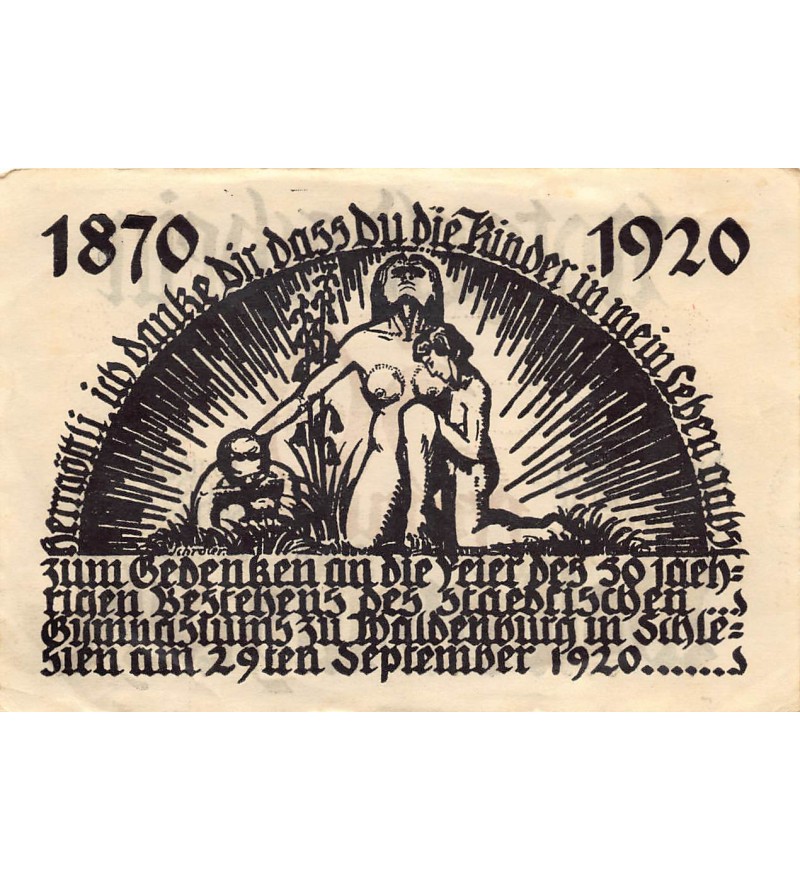 ALLEMAGNE, WALDENBURG - 50 PFENNIG 1920